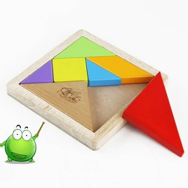 Wooden Tangram Shape Puzzle - Image 3