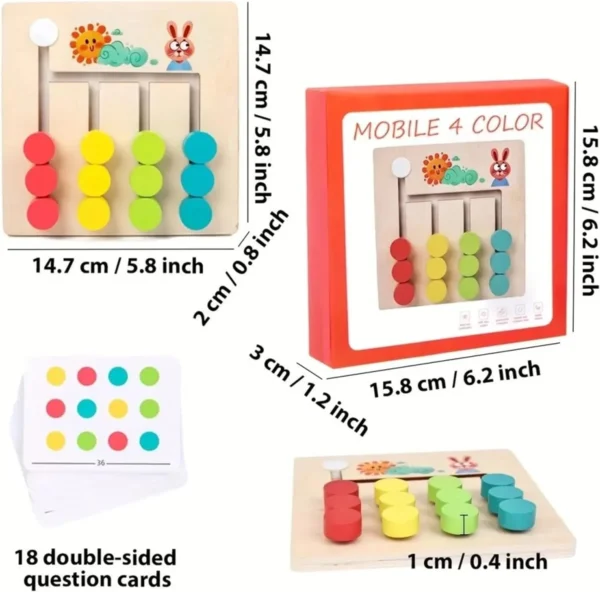 Color and Shape Slide Matching Learning Toy - Image 2
