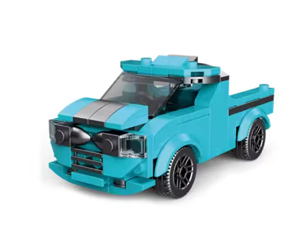 Educational Multificence Series Building Block Toys - Blue Ghost Race Car - Image 5