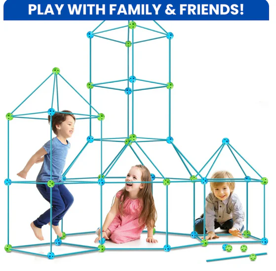 Kids Construction Kit DIY (Fort/Building/Castles/Tunnels/Tents) - Image 2