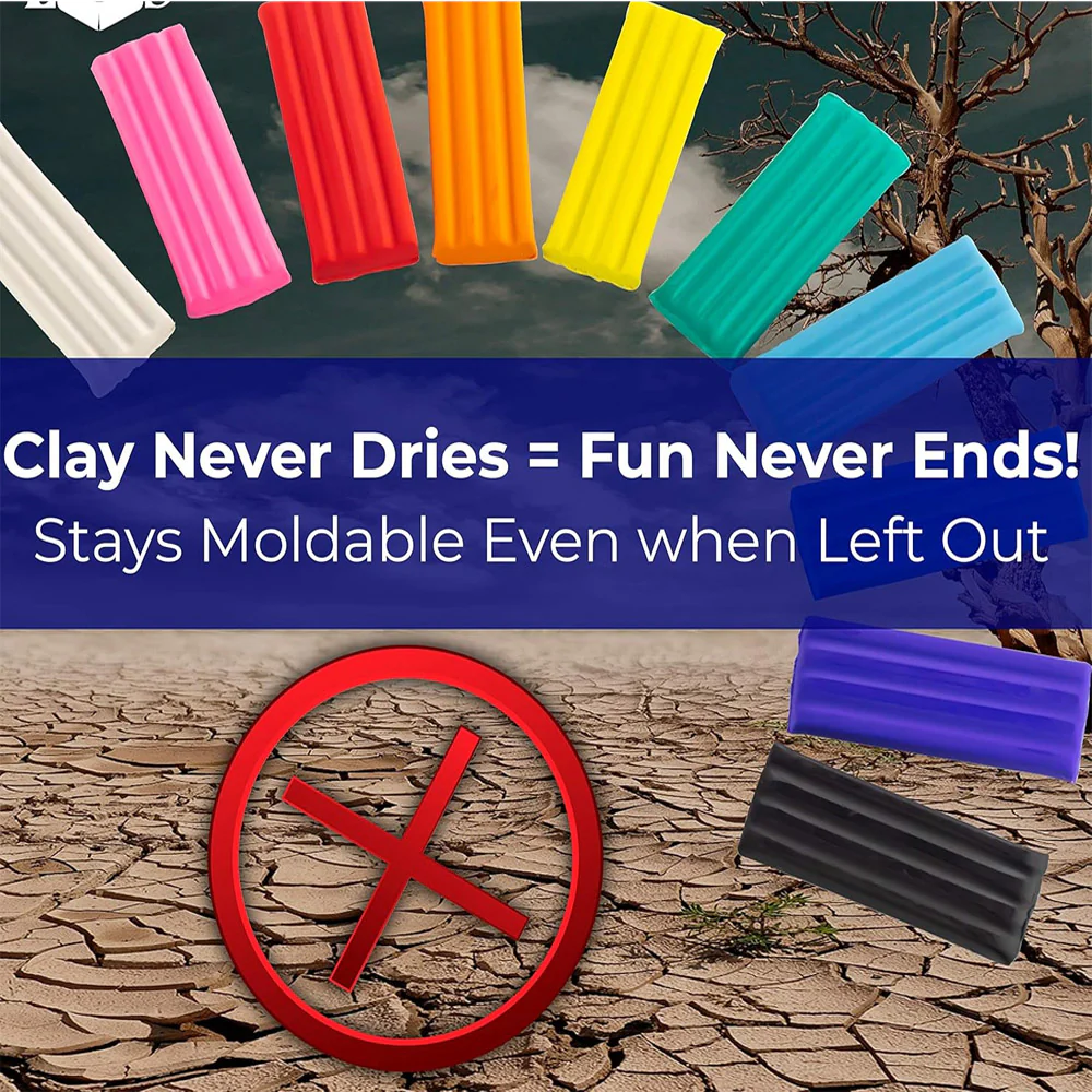Non Hardening/Drying Clay 180 gm Single Bar , Plasticine Mold Making Clay - Image 4