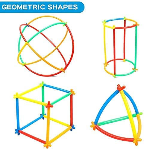 Colorful Pipe Straw Building Block Toy (110 Pieces) - Image 2