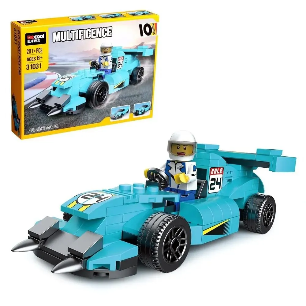 Educational Multificence Series Building Block Toys - Blue Ghost Race Car - Image 2