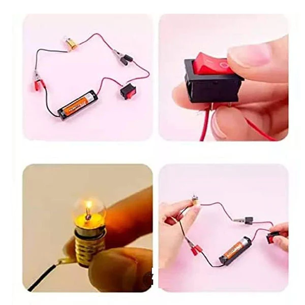 Science Experiment Kit DIY Circuit Conductor / Light Bulb & Fan Set - Image 2